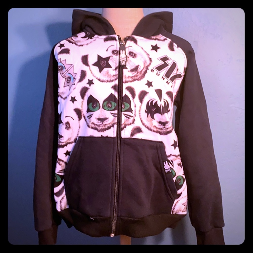 Kids zipper hoodie Six Bunnies size 8 years